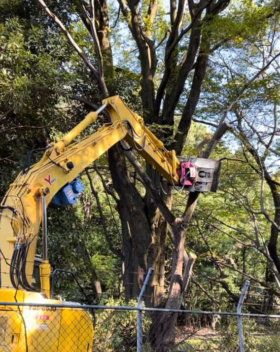 重機による工事
